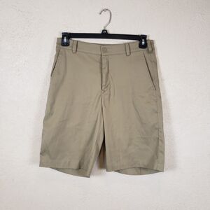 Nike Golf Shorts Men's Size 33 Dri-Fit Standard Khaki Performance Stretch